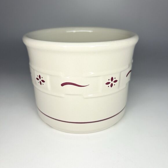 Longaberger Baskets Pottery Woven Traditions Traditional Red One Pint Crock - Picture 1 of 7